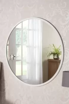 Image of Round wall mirror white 50cm