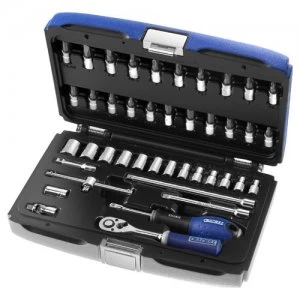 Image of Expert by Facom 42 Piece 1/4" Drive Hex Socket and Socket Bit Set Metric 1/4"