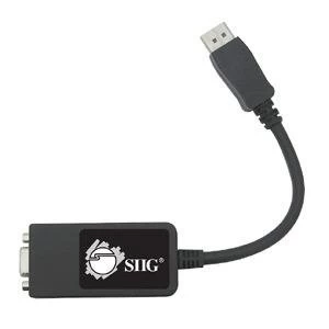 image of Siig CB-DP0082-S1 20-Pin DisplayPort M 15-pin VGA F Black cable interface/gender adapter