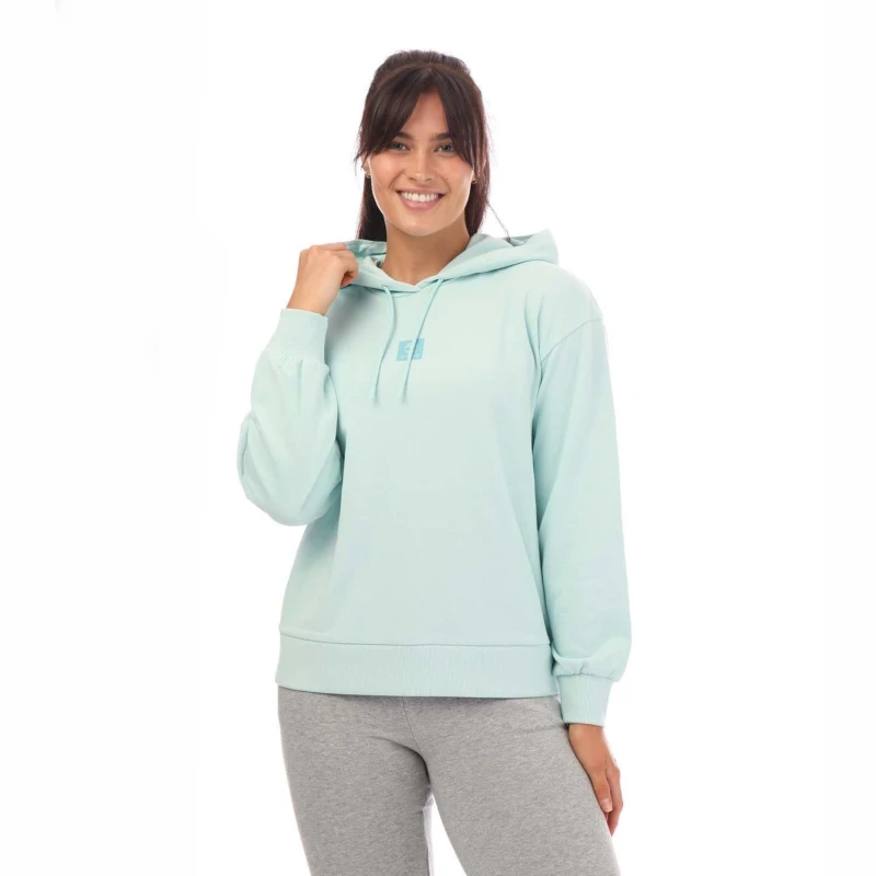 Image of Timberland Stack Logo Loopback Hoody Light Blue female 8-10