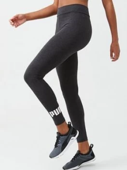 Puma Essentials Logo Leggings - Dark Grey Heather