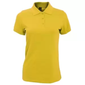 image of SOLs Womens/Ladies Prime Pique Polo Shirt (3XL) (Gold)