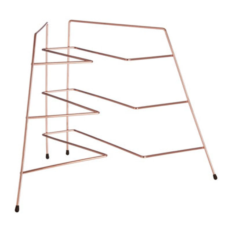 Image of Orsina Rowan Copper Plated Corner Plate Rack