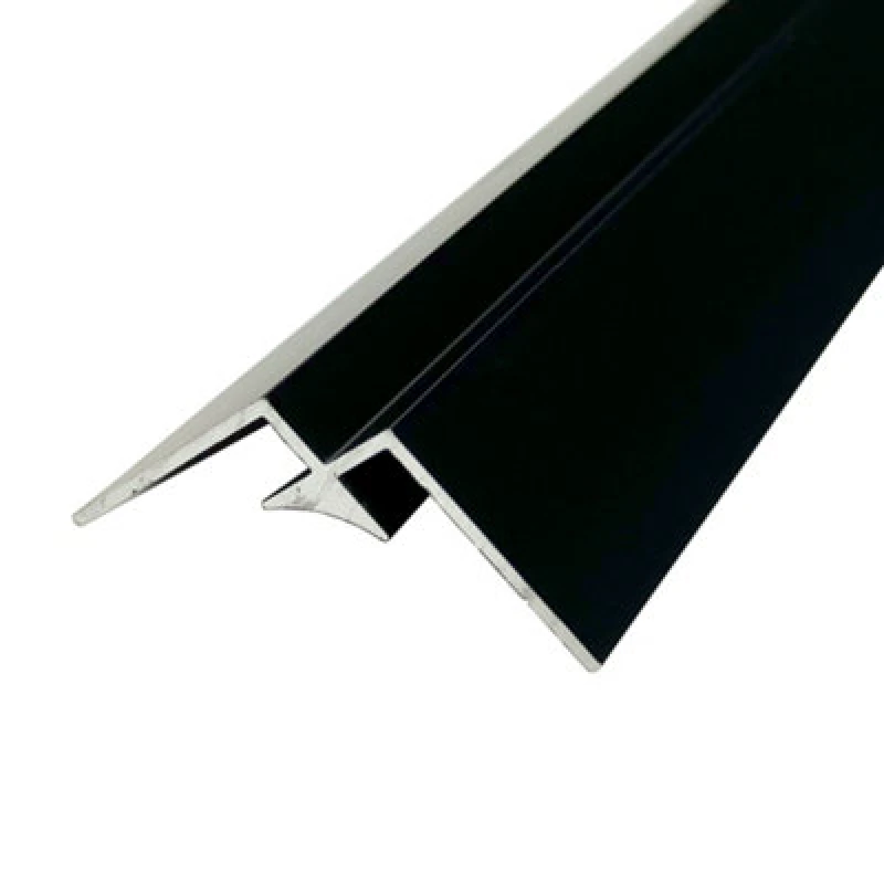 Image of Splashwall Panel Internal Corner Joint (L)2440mm (W)31mm (T)4mm - Matt Black