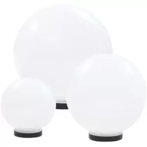 image of Led Bowl Lamp Set 3 Pieces Spherical 20/30/40cm pmma Vidaxl White