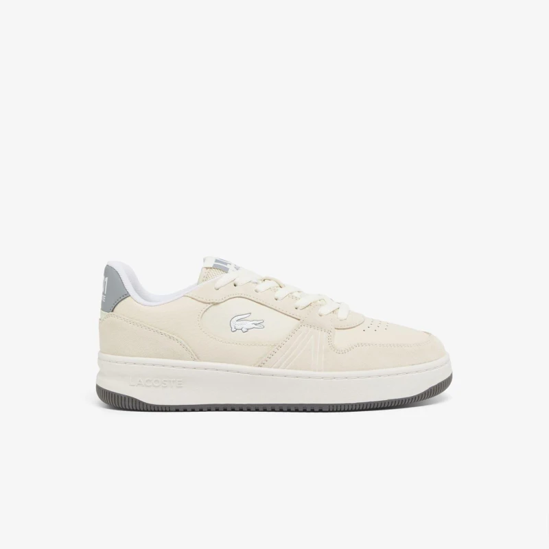 Image of Lacoste L001 Set Suede Trainers White Grey male UK 9