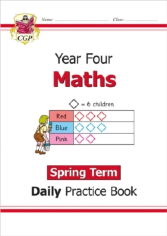 Image of CGP Books KS2 Maths Year 4 Daily Practice Book: Spring Term Paperback Multi