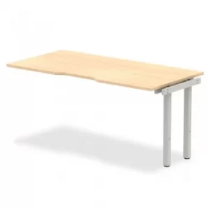 image of Single Ext Kit Silver Frame Bench Desk 1600 Maple