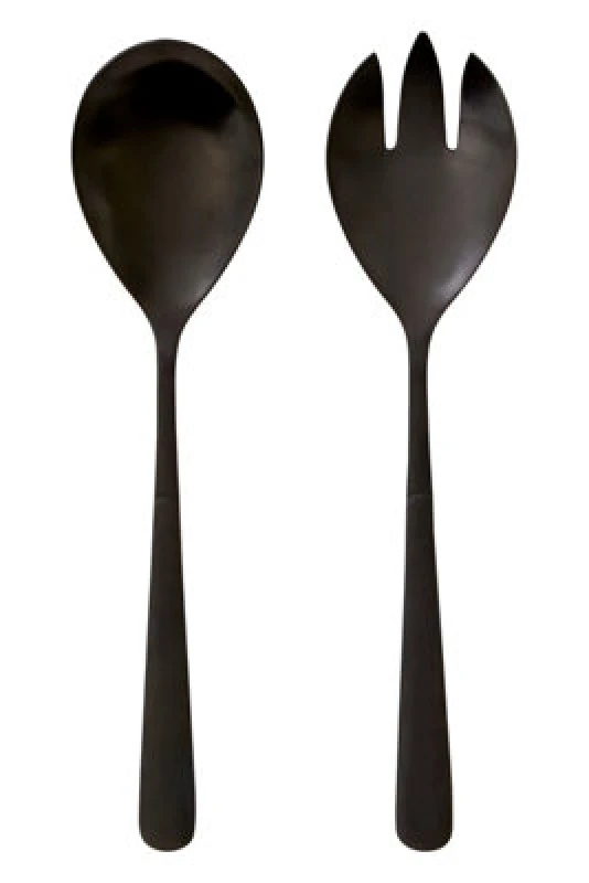 Image of Premier Housewares Modern Retro 2 PC Salad Servers Black unisex