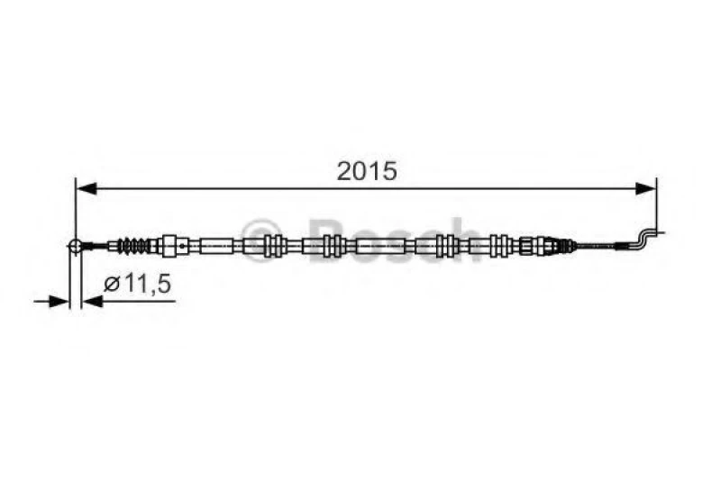 Image of Handbrake cable Bosch 1 987 482 017
