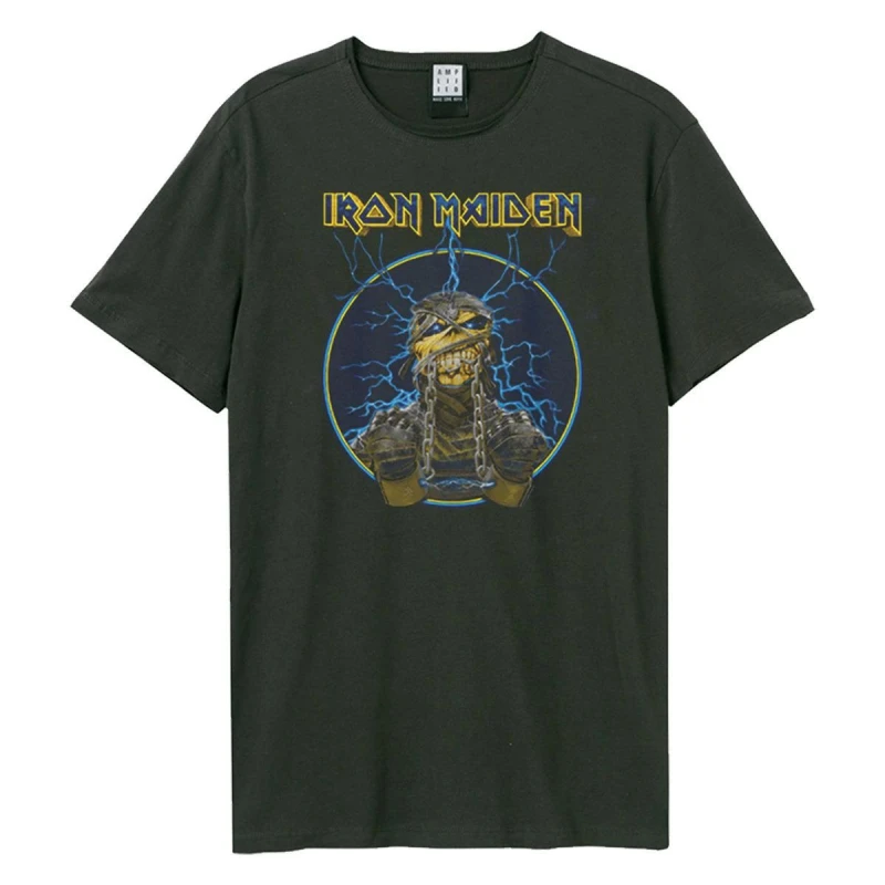 Image of Amplified Amplified Men Mummy Iron Maiden T-Shirt in Charcoal Size: Small Charcoal S Male 5063470045990