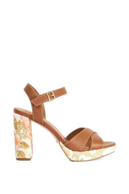 Image of Dune London Womens 'Monique' Leather in Brown Size: 7 Brown Female 7