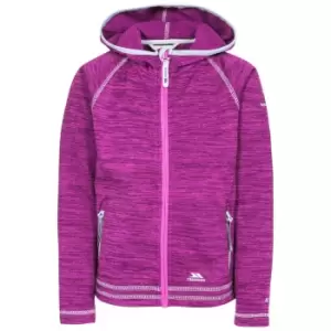 image of Trespass Childrens Girls Goodness Full Zip Hooded Fleece Jacket (11-12 Years) (Purple Orchid Marl)