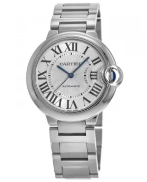 image of Cartier Ballon Bleu 36mm Automatic Silver Dial Steel Womens Watch W6920046 W6920046