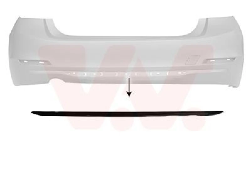 Image of VAN WEZEL Bumper moulding VAN WEZEL 0670550