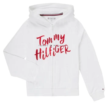 Tommy Hilfiger KG0KG05043 Girls Childrens Sweatshirt in White - Sizes 8 years,10 years,12 years,14 years,16 years