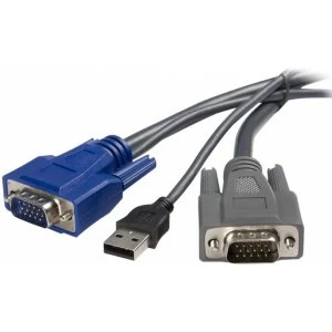 image of StarTech 6ft Ultra Thin USB VGA 2 in 1 KVM Cable