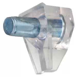 image of Glass Shelf Supports Plug In Steel Plastic Pegs Pins Ø5mm Hole - Pack of 1