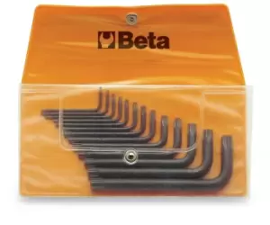 image of Beta Tools 97 TX/B13 13pc Offset Torx Key Set in Wallet 000970650