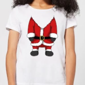 Image of Santa Womens T-Shirt - White - 3XL