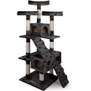 Image of Cat Scratching Post Grey with Pawprints 5.74ft
