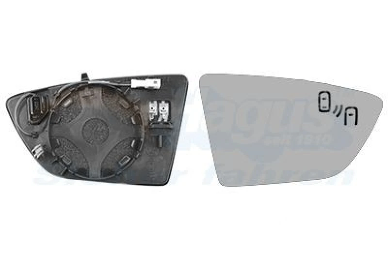 Image of VAN WEZEL Wing mirror glass VAN WEZEL 4929836