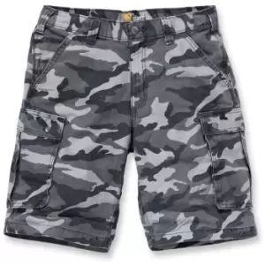 image of Carhartt Mens Rugged Relaxed Leg Pocket Camo Cotton Cargo Shorts Waist 32' (81cm)