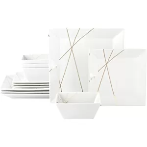 Image of Waterside 12 Piece Soho Gold Dinner Set