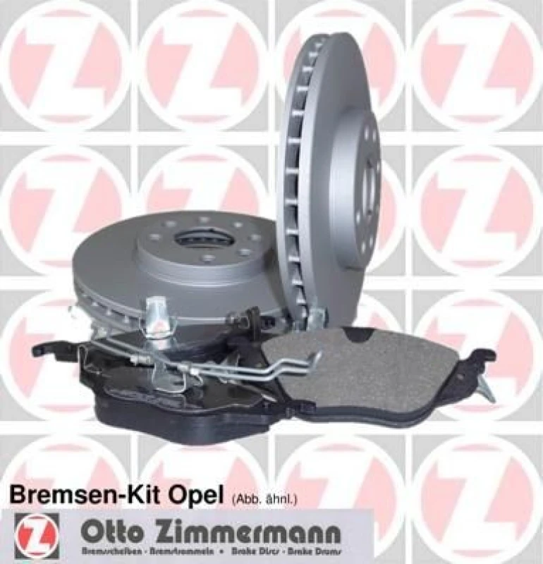 Image of ZIMMERMANN Brake discs and pads set ZIMMERMANN 640.4240.00