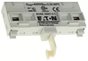 Image of Eaton Auxiliary Contact - 1NO, 1 Contact, Front Mount, 1 A ac, 2 A dc