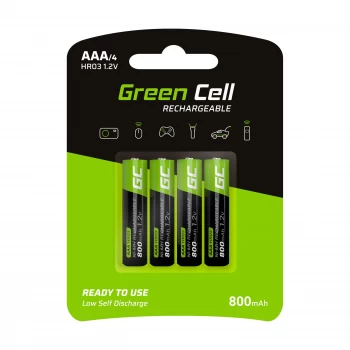 Image of GR04 - Rechargeable battery - AAA - Nickel-Metal Hydride (NiMH) - 1.2 V - 4 pc(s) - 800 mAh