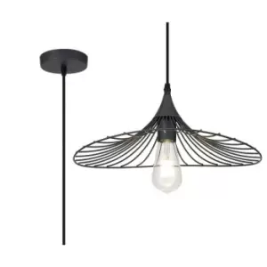 Image of Luminosa Shallow Pendant, 1 x E27, Graphite