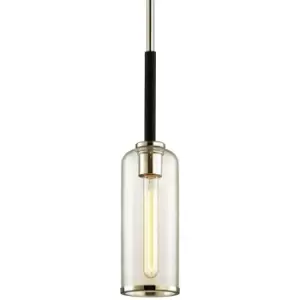 image of Design pendant Aeon Fer a main Black, polished nickel 1 bulb 50.8cm