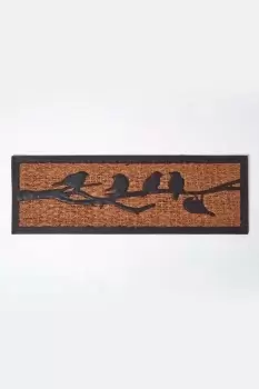 Image of Decorative Birds Non Slip Coir Doormat