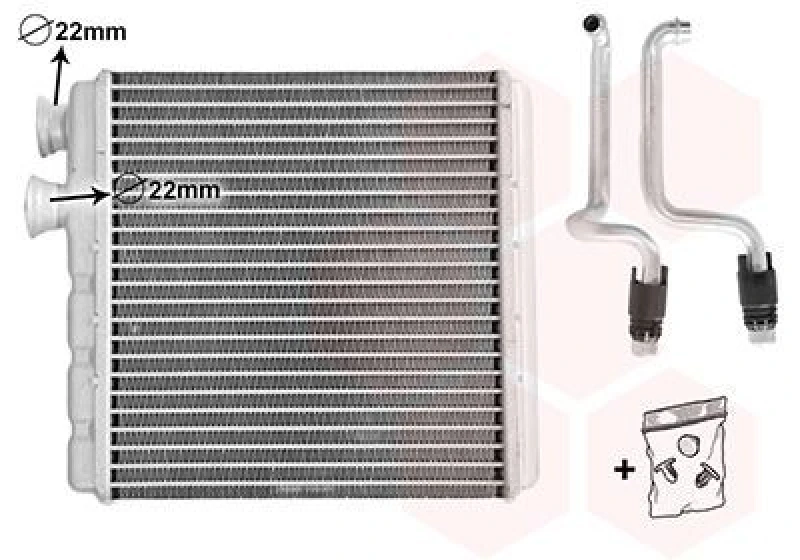 Image of VAN WEZEL Heater matrix VAN WEZEL 58016707