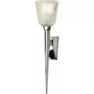 Image of Loops - Wall Light IP44 Cut Glass Shade Torchiere Polished Chrome LED G9 3.5W