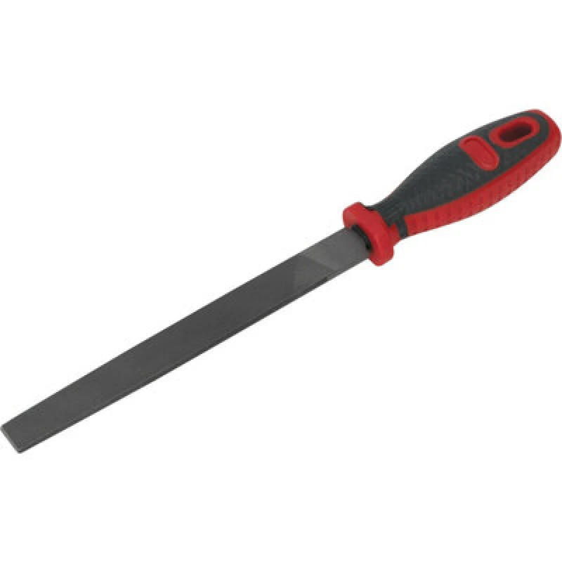 Image of Loops 200mm Smooth Cut Flat Engineers File - Comfort Grip Handle - Hanging Hole Multi