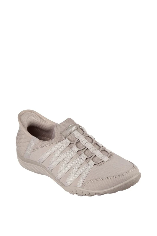 Image of Skechers Womens BreatheEasy Roll With Me Slip On Trainers UK Size 3 (EU 36) Taupe SKE2188-TPE-3