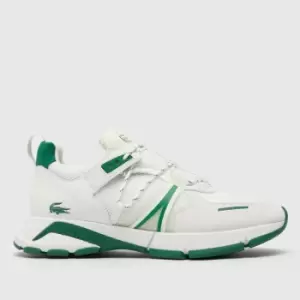 image of Lacoste White & Green L003 Trainers