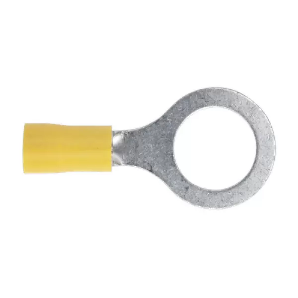 image of Genuine SEALEY YT17 Easy-Entry Ring Terminal &#216;13mm (1/2) Yellow Pack of 100