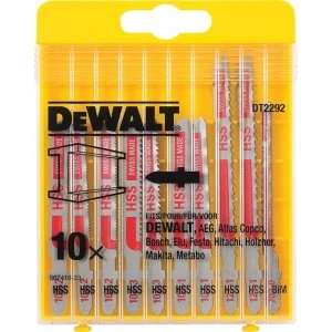 Image of DT2292-QZ 10 Piece Metal-cutting Jigsaw Blades Set
