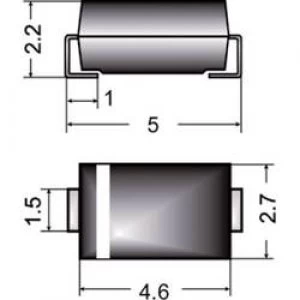 Standard diode Semikron S1B DO 214AC 100 V 1 A