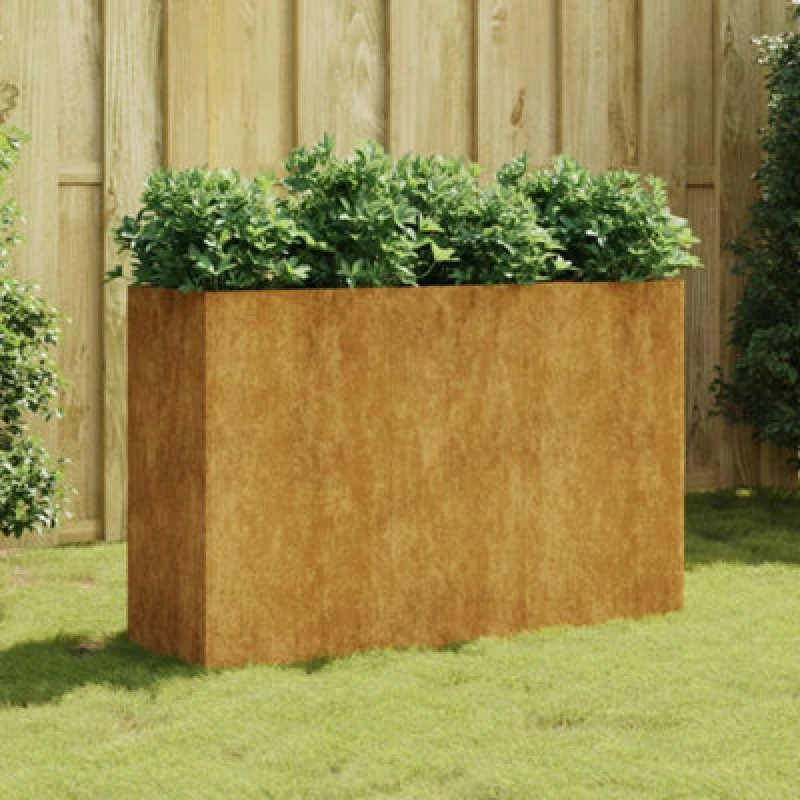 Image of vidaXL Garden Raised Bed 120x40x80cm Corten Steel, Brown 824526