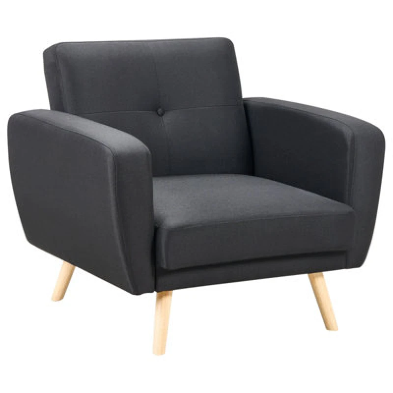 Image of Beliani Recliner Chair Florli Fabric Black
