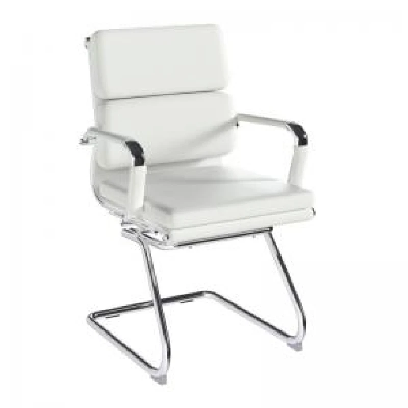 Image of Nautilus Designs Avanti Medium Back Bonded Leather Cantilever Visitor EXR41677NA