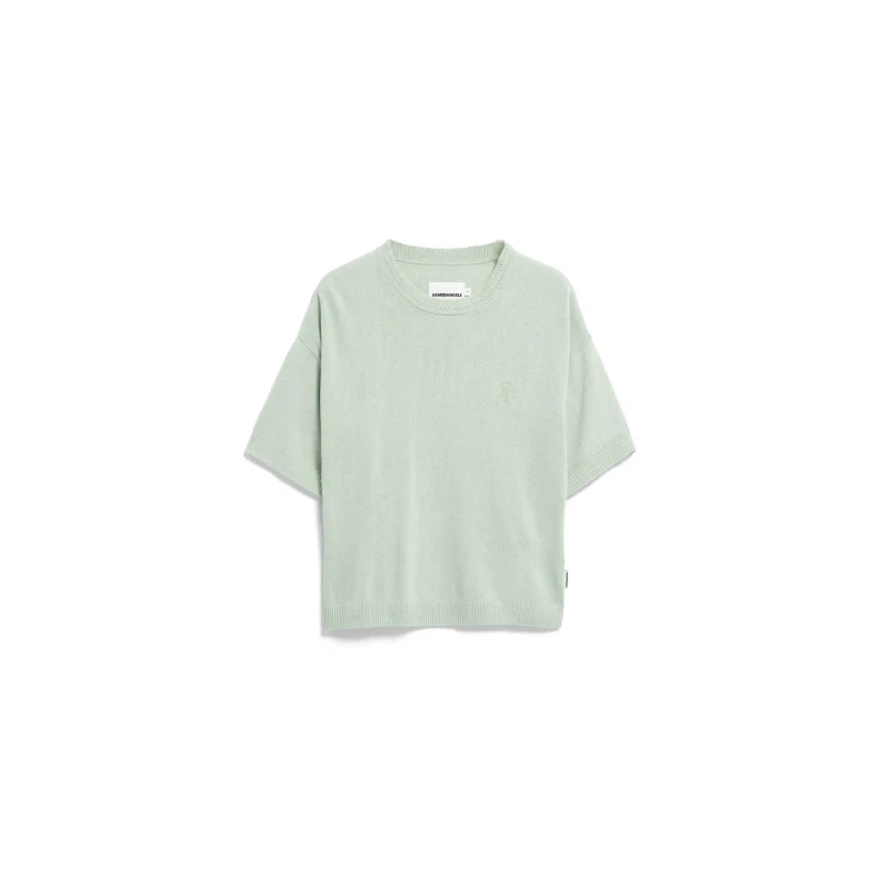 Image of ARMEDANGELS Short Sleeve Knit Top Women Armedangels Vert Female L