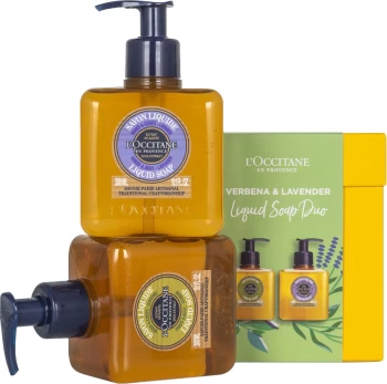 image of L'Occitane Verbena and Lavender Hand & Body Wash Duo 2 x 300ml