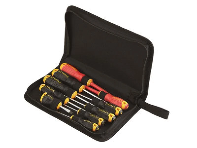Image of Stanley Stht60035-9 Mixed Screwdriver Set In Wallet, 10 Piece Sta960035