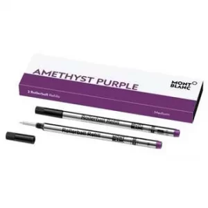 image of Mont Blanc Amethyst Purple Rollerball Twin Pack Refill