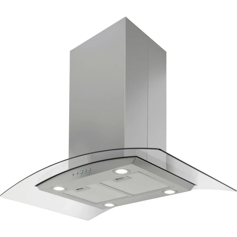 Image of Cata ISLA90SS 90cm Curved Island Cooker Hood - Stainless Steel ISLA90SS